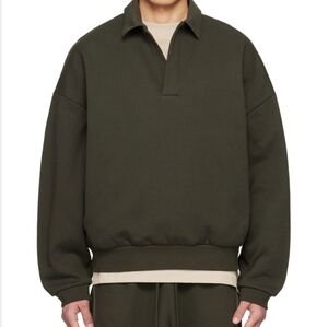 NWT Fear of God Essentials Ink Polo Sweatshirt Sz XL